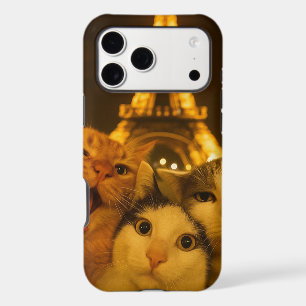 Paris Night Cat Selfie Squad Lover                