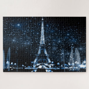 Paris Night Eiffel Tower Jigsaw Puzzle