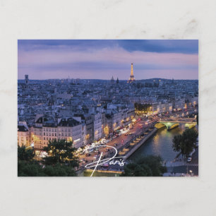 Paris Nightline (Paris) Invitation Postcard
