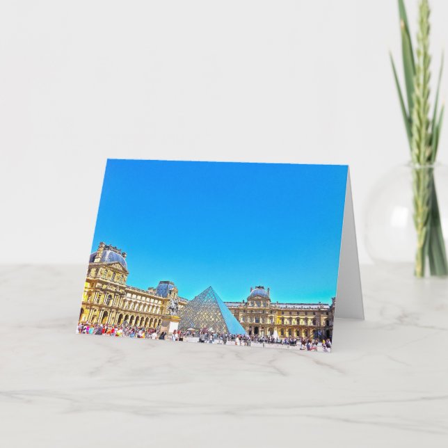 Paris note card featuring the Louvre (Front)