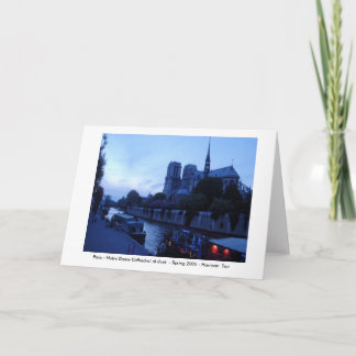 Paris - Notre Dame at Dusk Card