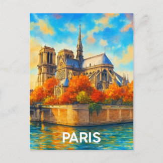 Paris Notre Dame Postcard