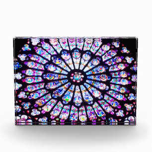Paris Notre Dame stained glass - The Rose Window Photo Block