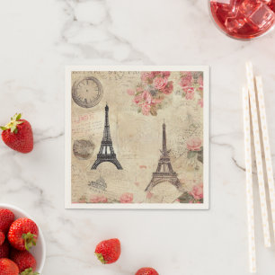 Paris Oh-la-la Vintage Pattern  Napkin