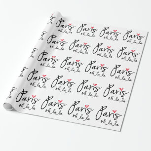 Paris oh la la wrapping paper