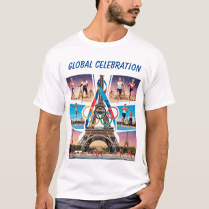Paris Olympic 2024: A Celebration of Global Unity  T-Shirt
