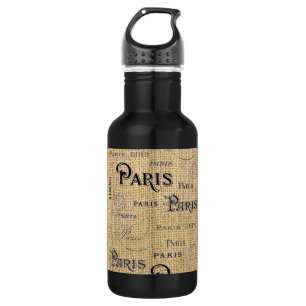 Paris on Burlap 532 Ml Water Bottle