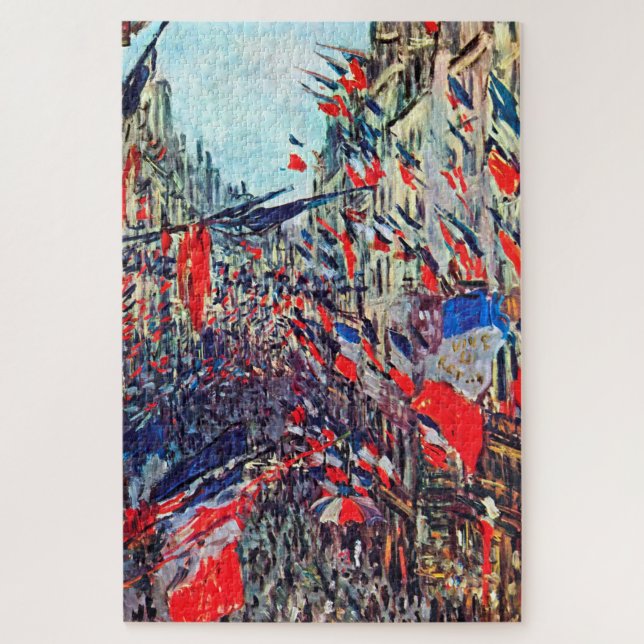 Paris on National Day, Claude Monet Jigsaw Puzzle (Vertical)