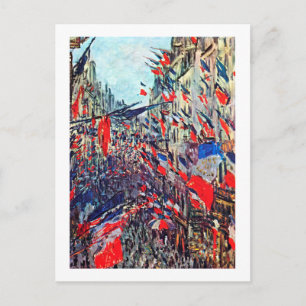 Paris on National Day, Claude Monet Postcard