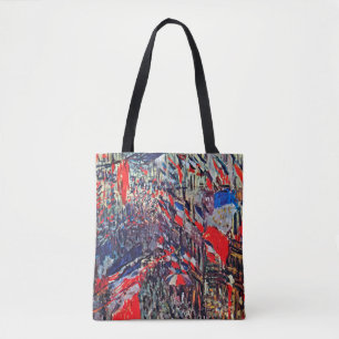 Paris on National Day, Claude Monet Tote Bag