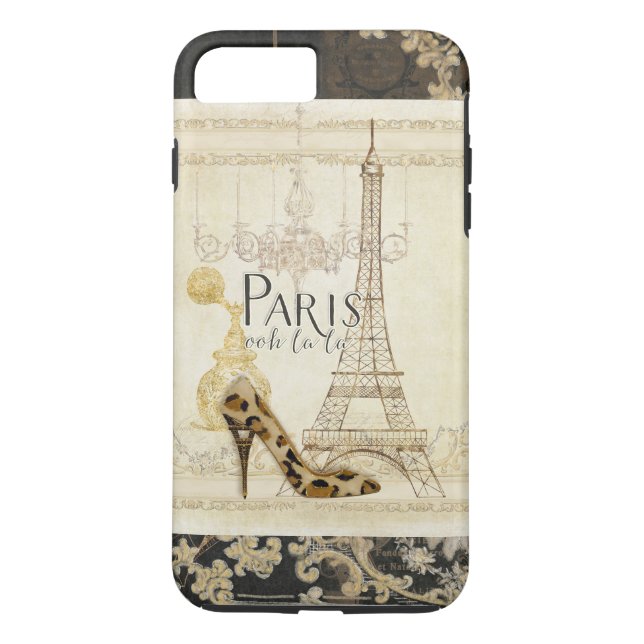 Paris ooh la la Fashion Eiffel Tower Chandelier Case-Mate iPhone Case (Back)