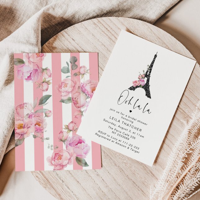 Paris Ooh la la minimalist french bridal shower Invitation (Creator Uploaded)