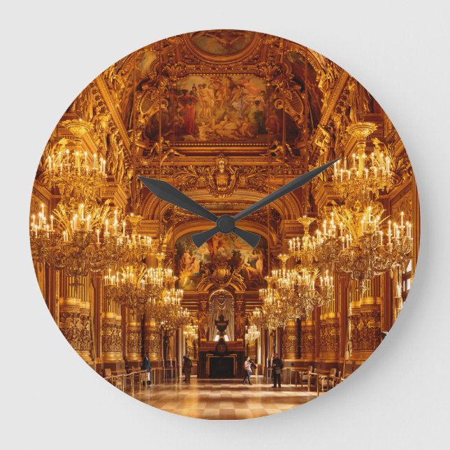 Paris Opera Garnier Interior View Large Clock (Front)