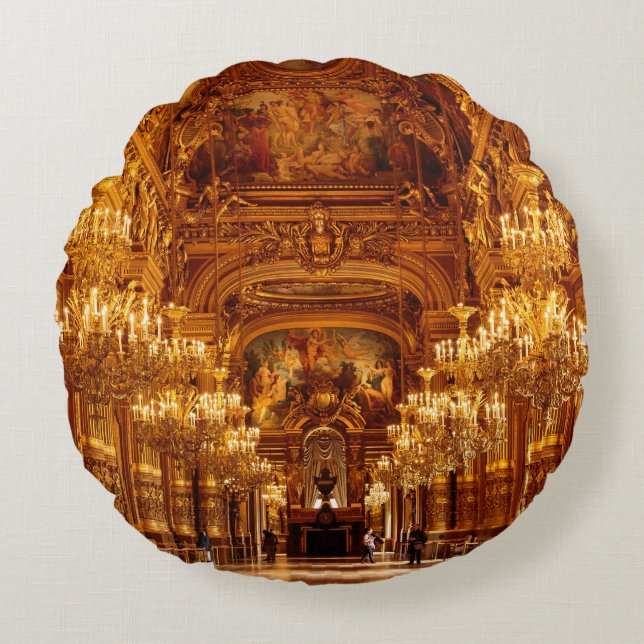 Paris Opera Garnier Interior View Round Cushion (Front)