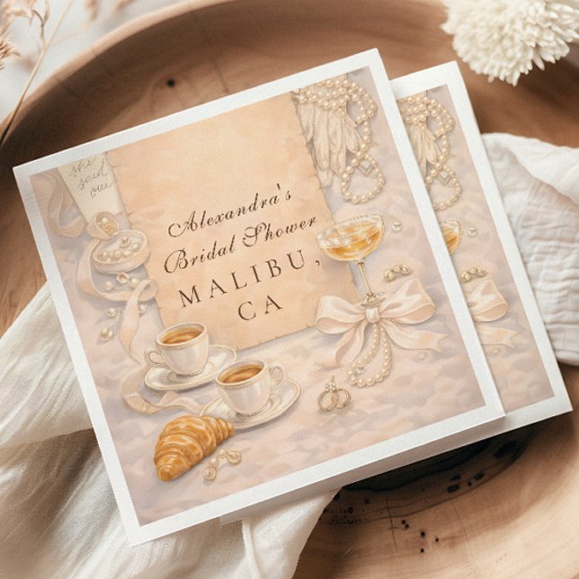 Paris Oui Bridal Shower Napkin (Creator Uploaded)