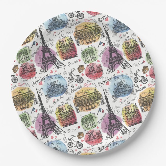 Paris Paper Plate (Front)