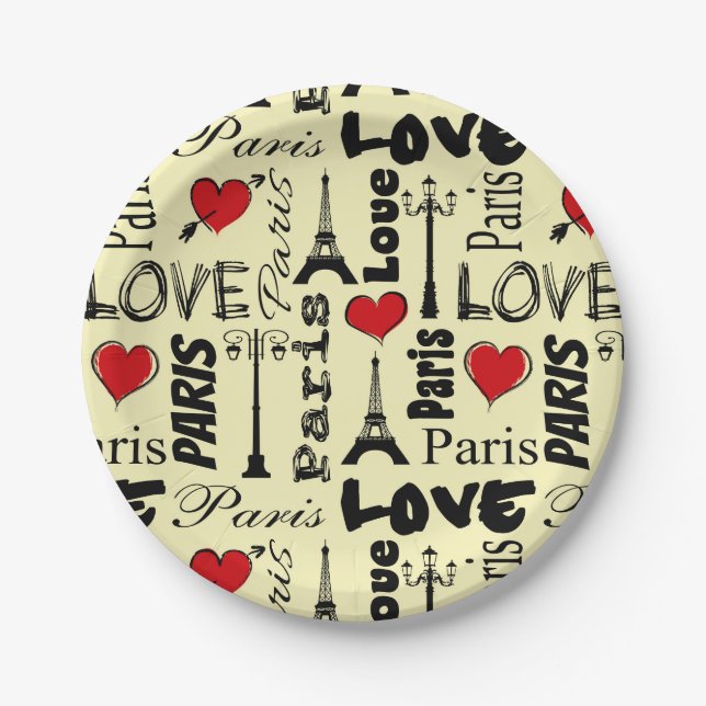 Paris Paper Plate (Front)