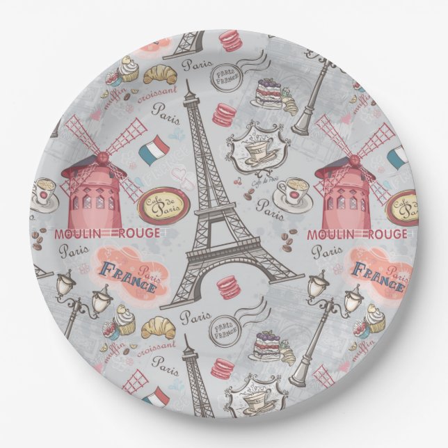 Paris  paper plate (Front)