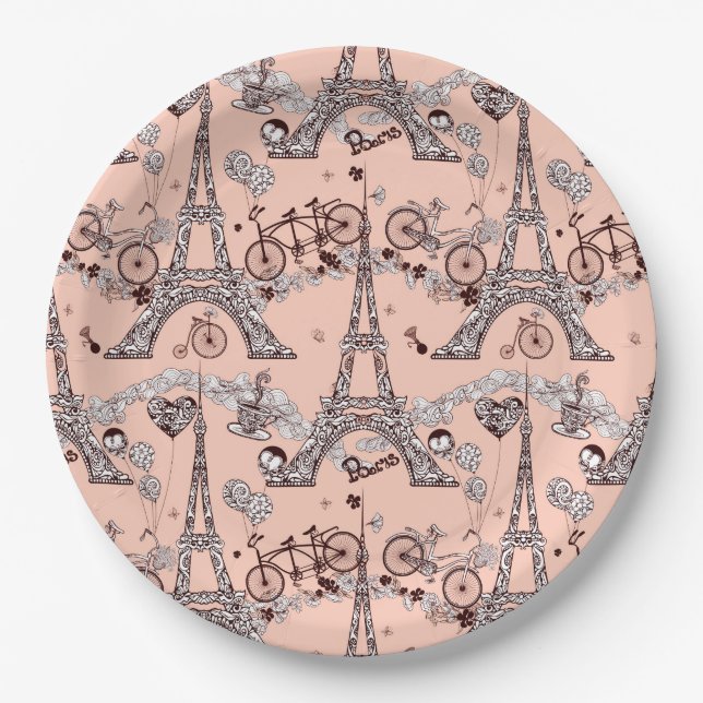 Paris  paper plate (Front)