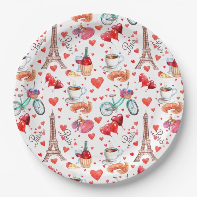 Paris  paper plate (Front)