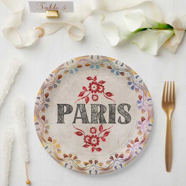 Paris Paper Plate (Wedding)