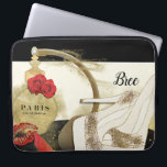 Paris Parfum Perfume Roses Heels & Lipstick Laptop Sleeve<br><div class="desc">Custom design</div>