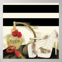 Paris Parfum Perfume Roses Heels & Lipstick