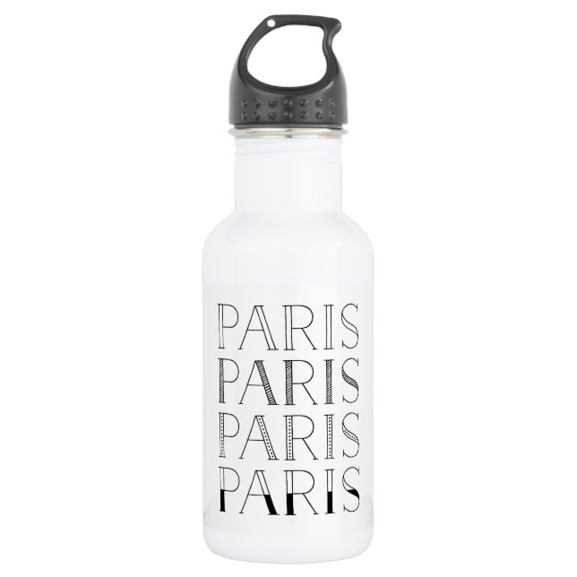 Paris Paris Paris | Elegant French Inspired 532 Ml Water Bottle (Front)