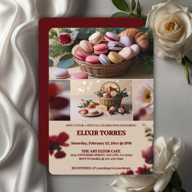 Paris Patisseries Macaroons Magazine Themed Invitation (Creator Uploaded)
