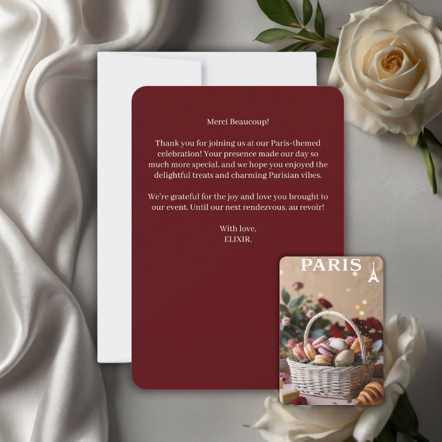 Paris Patisseries Macaroons Magazine Themed Thank You Card (Creator Uploaded)