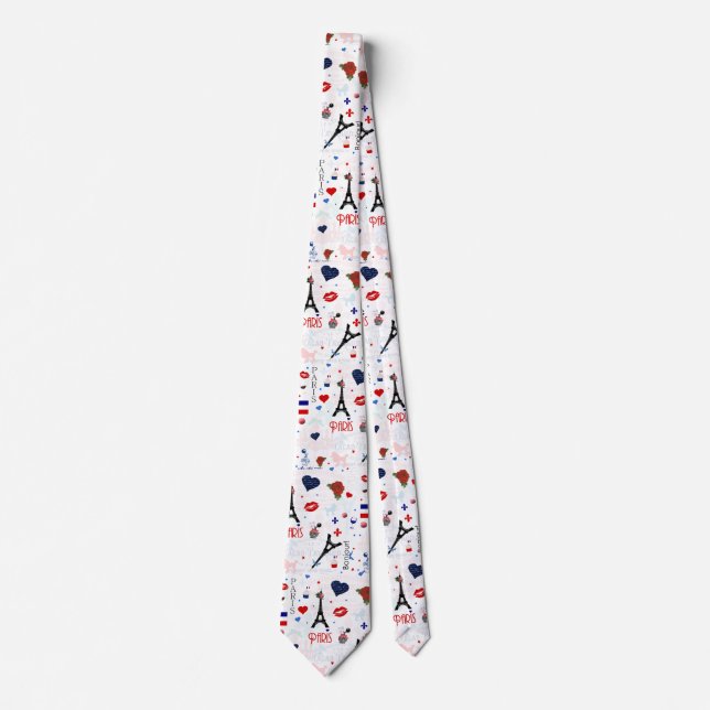 Paris pattern with Eiffel Tower Tie (Front)