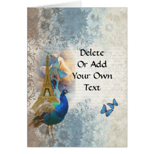 Paris peacock collage