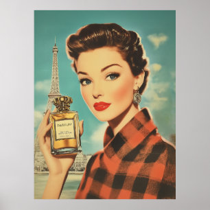 Paris Perfume Ad Elegance Poster