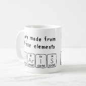 Paris periodic table name mug (Front Left)