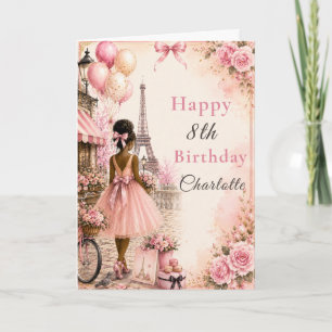 Paris Pink Birthday Party Card
