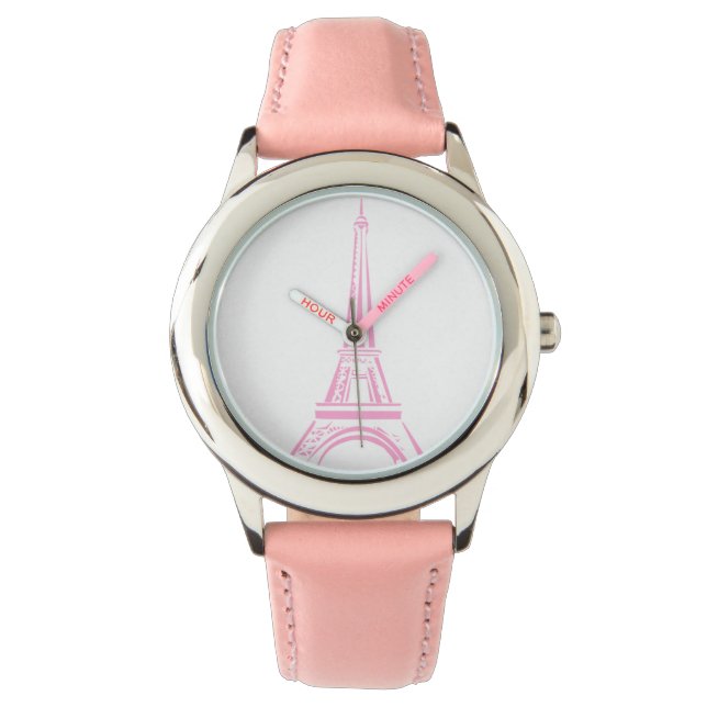 Paris Pink Eiffel Tower Watch (Front)