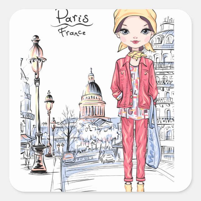 Paris Pink France Sticker (Front)
