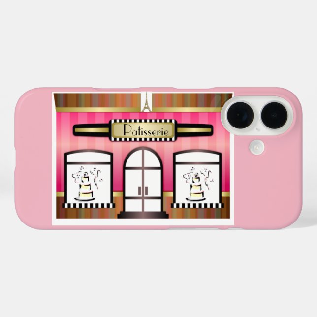 Paris Pink French Patisserie Case-Mate iPhone Case (Back (Horizontal))