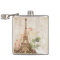 Paris Pink Rose Vintage Romantic Flask