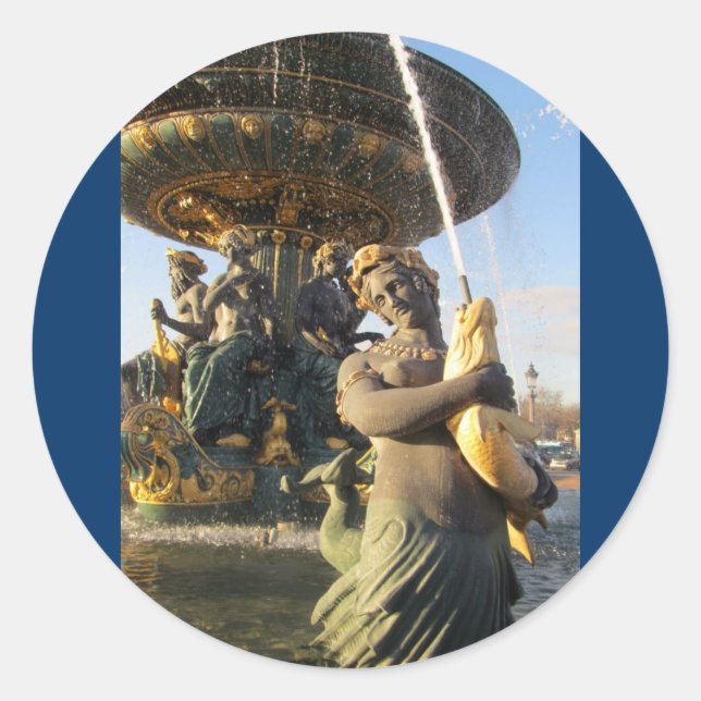 Paris - Place de la Concorde Classic Round Sticker (Front)