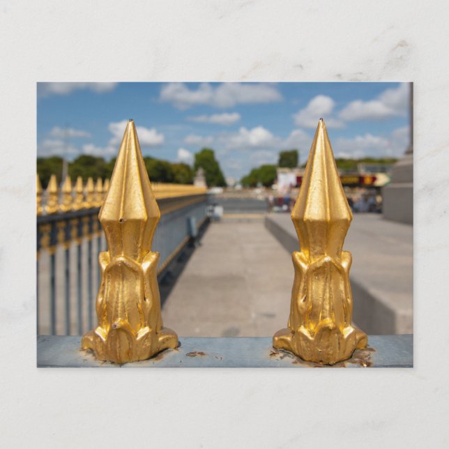 Paris Place de la Concorde Holiday Postcard (Front)