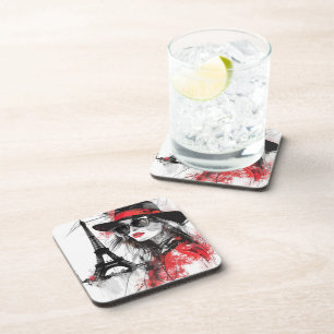 Paris Plastic Coasters