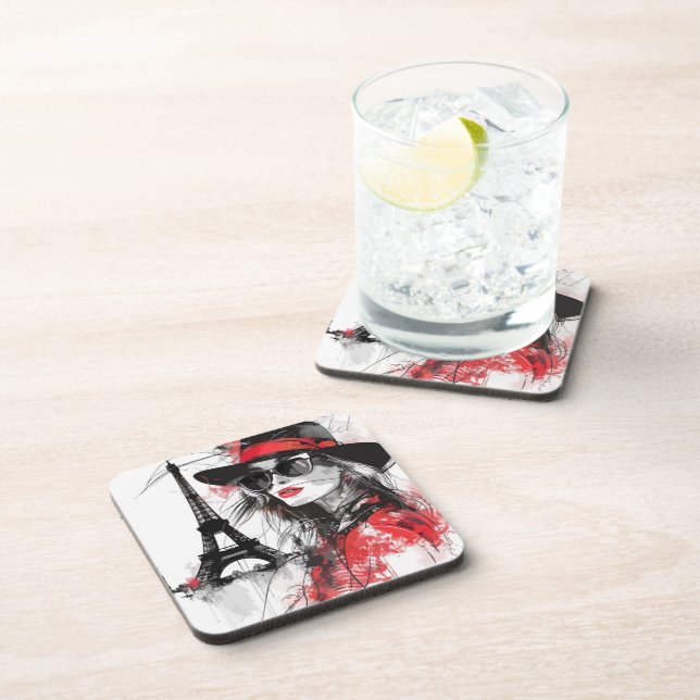 Paris Plastic Coasters  (Right Side)