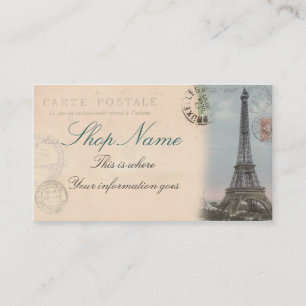 Paris Postcard Business Card
