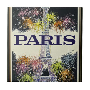 Paris:Poster Ceramic Tile