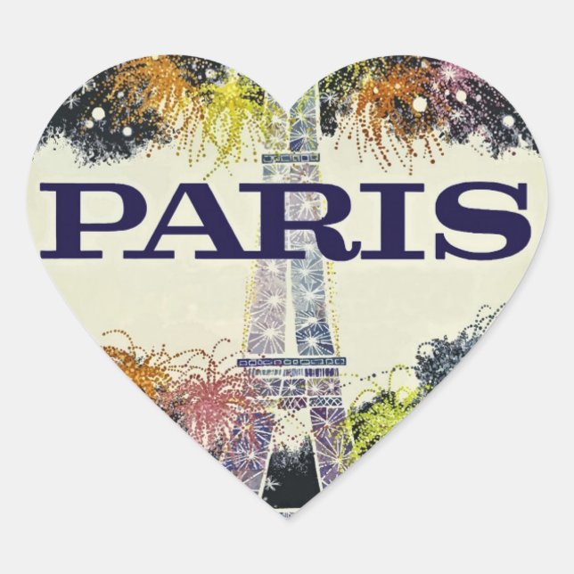 Paris: Poster Heart Sticker (Front)