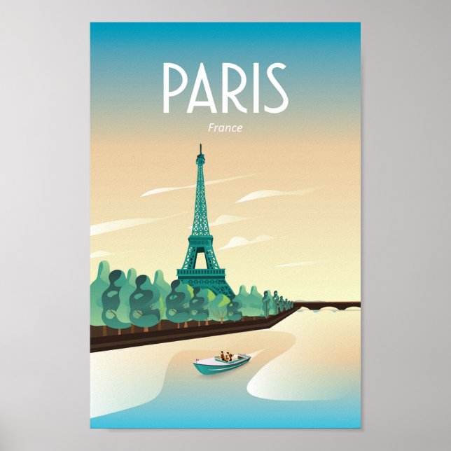 Paris Print - France Poster | Travel Poster Paris  (Front)
