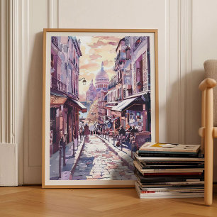 Paris Print Paris Illustration Montmartre Print