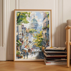 Paris Print Paris Illustration Montmartre Print Pa