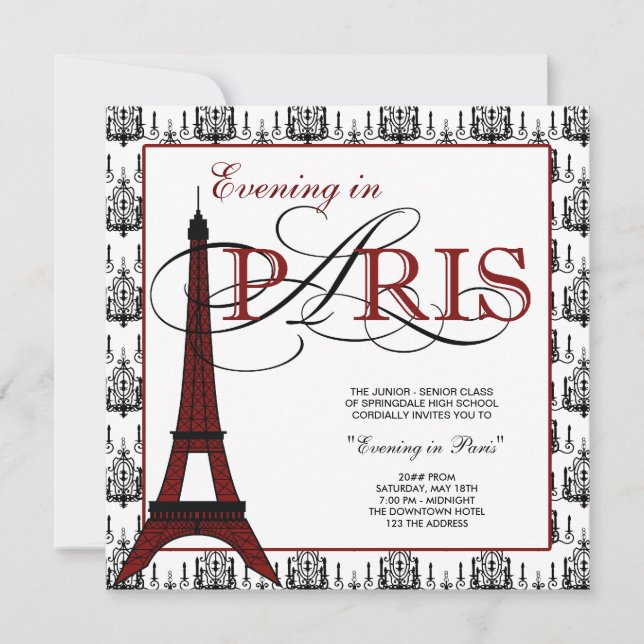 Paris Prom Invitations (Front)